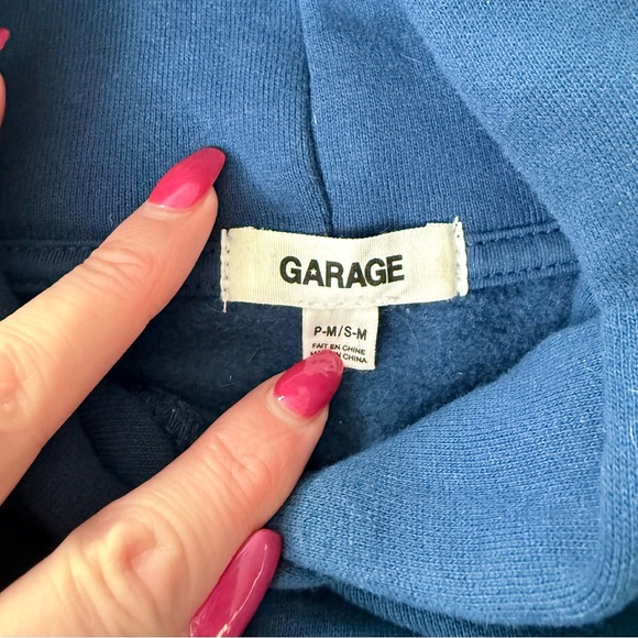 UltraFleece Hoodie - Color: Midnight Blue with "GARAGE" Art - Picture 4 of 4